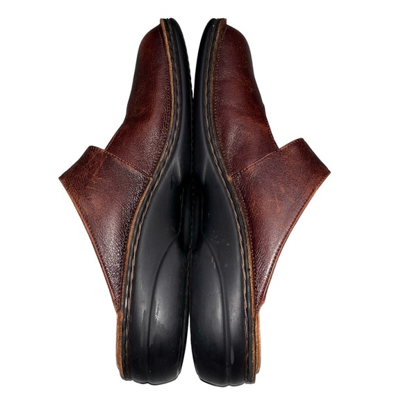 Finn Comfort Stanford Brown Leather Mary Jane Slides Clogs - Picture 4 of 9